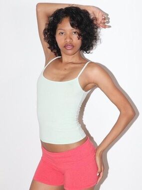 LA Apparel Red Heather Yoga Shorts